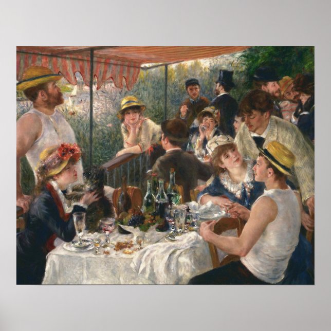 Póster Auguste Renoir - Almuerzo del Fiesta del barco (Frente)