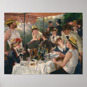 Póster Auguste Renoir - Almuerzo del Fiesta del barco