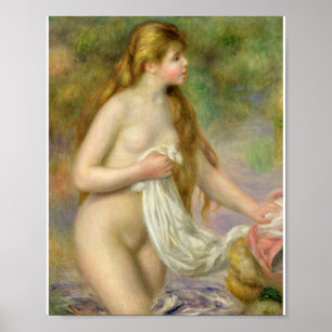 Póster Auguste Renoir, Bather Con El Pelo Largo