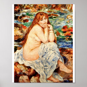 Póster Auguste Renoir - Bather Seed On A Sand Bank