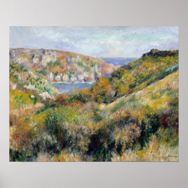 Póster Auguste Renoir - Colinas alrededor de la bahía (Frente)