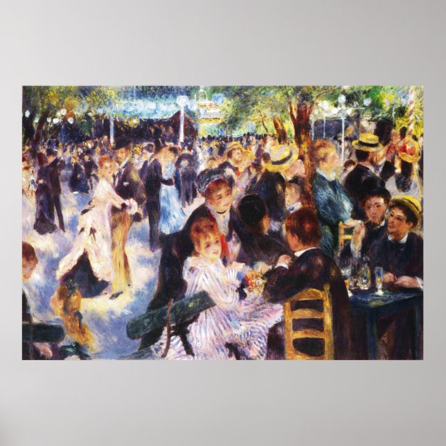 Póster AUGUSTE RENOIR - Danza en Le moulin de la Galette (Frente)