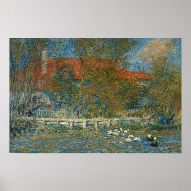 Póster Auguste Renoir - El estanque del pato (Frente)