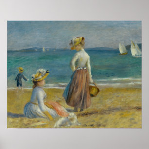 Póster Auguste Renoir - Figuras en la playa