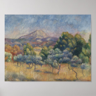 Póster Auguste Renoir - La montaña de Sainte-Victoire