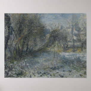 Póster Auguste Renoir - Paisaje cubierto de nieve
