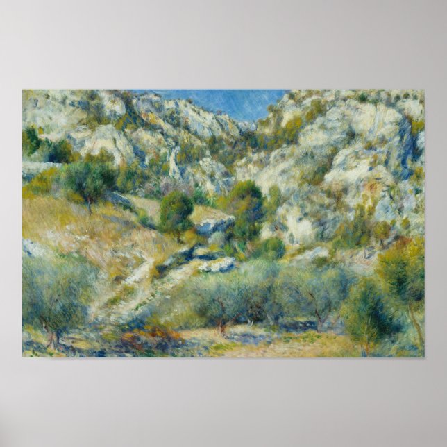 Póster Auguste Renoir - Rocky Crags en L'Estaque (Frente)