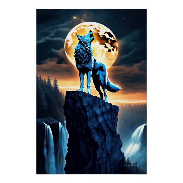 Póster Aúl del Norte: Lobo por la luna amarilla (Anverso)