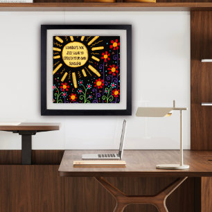 Póster Aula divertida "Crea tu propio sol"