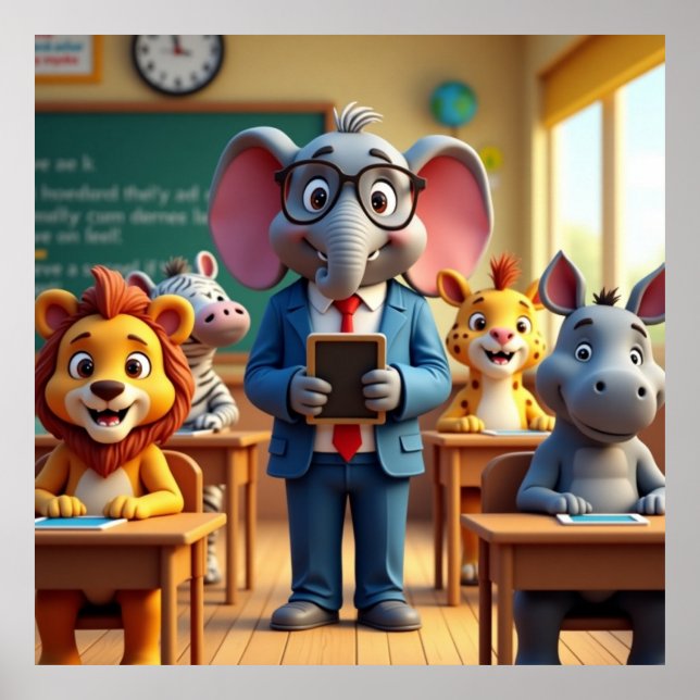 Póster Aula Safari - De vuelta a la escuela (Frente)