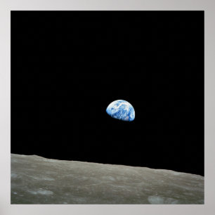 Póster Aumentar de Tierra sobre la Luna
