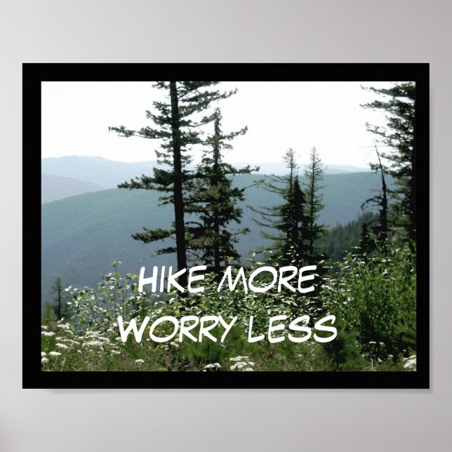 Póster aumentar el texto poster en la fotografía de monta (Frente)