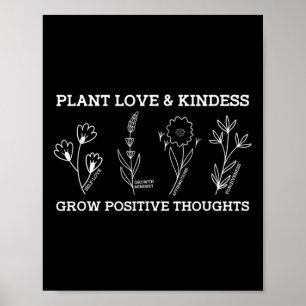 Póster Aumentar los pensamientos positivos Autocuidado Am