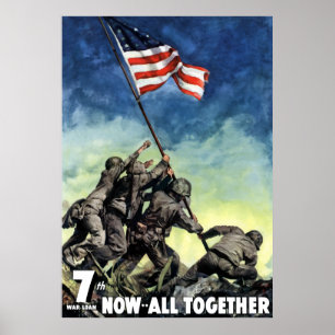 Póster Aumento de la bandera en Iwo Jima