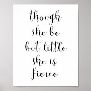 Póster Aunque ella sea pero poco ella es feroz