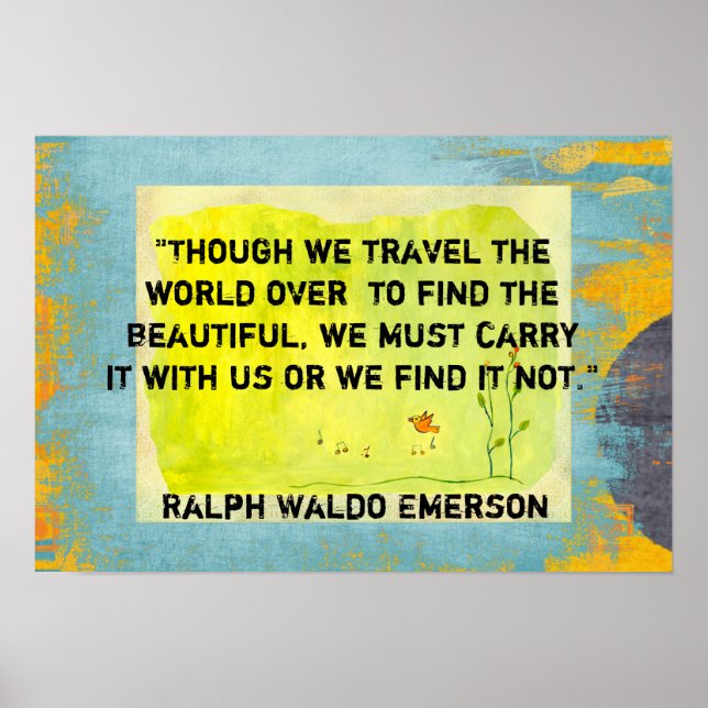 Póster aunque viajamos por el mundo (Frente)