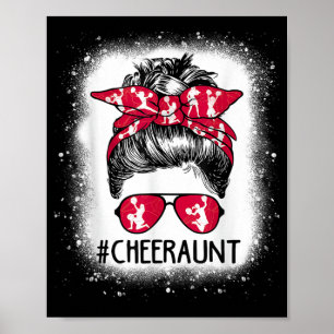 Póster Aunt Life Messy Bun CheerLeader Madres Encadenadas