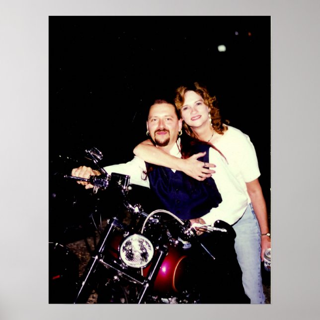 Póster Aunt Sharon en un Harley (Frente)