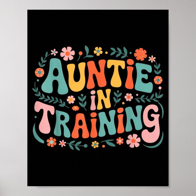 Póster Auntie In Training Aun For Hostal Labor Nephew  (Frente)