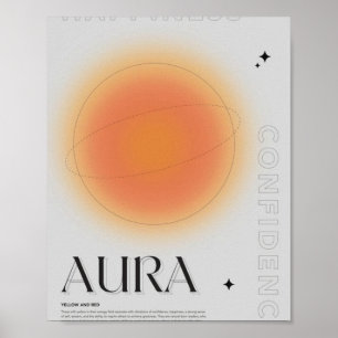 Póster Aura amarillo y rojo