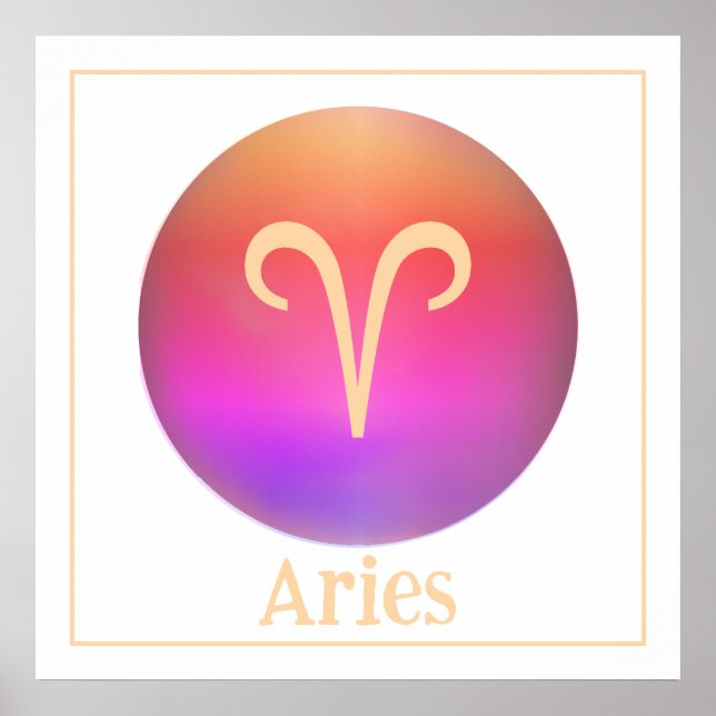 Póster Aura Aries Zodiac moderno (Frente)