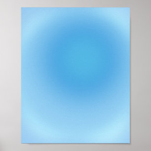 Póster Aura de degradado azul