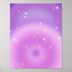 Póster Aura de Violeta Suave Gradiente Relajante