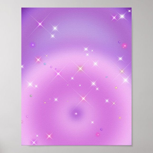 Póster Aura de Violeta Suave Gradiente Relajante (Frente)