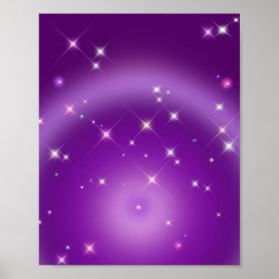 Póster Aura Gradiente Relajante Púrpura
