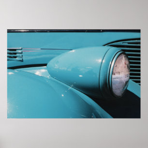 Póster Auriculares azules