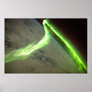 Póster Aurora Australis Desde El Espacio