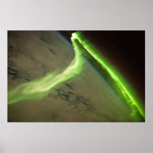 Póster Aurora Australis desde la Estación Espacial Intern