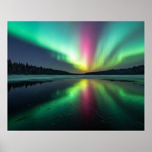 Póster Aurora boreal