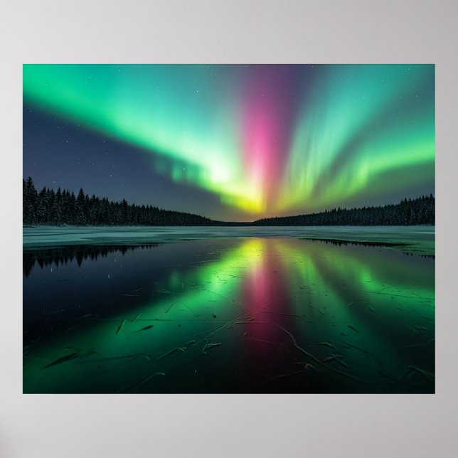 Póster Aurora boreal (Frente)