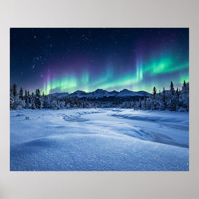 Póster Aurora boreal (Frente)