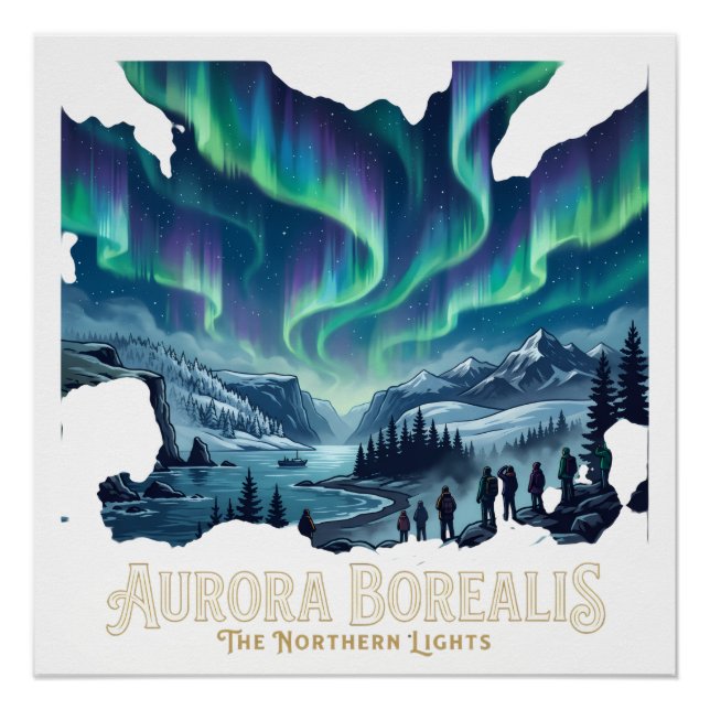 Póster Aurora Boreal (Anverso)