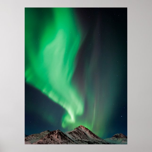 Póster Aurora boreal | Anchorage, Alaska (Frente)