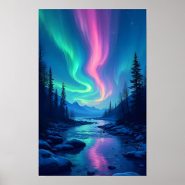 Póster Aurora Boreal Luces del Norte