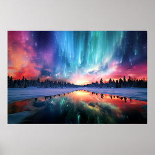 Póster Aurora Boreal, Luces del Norte,