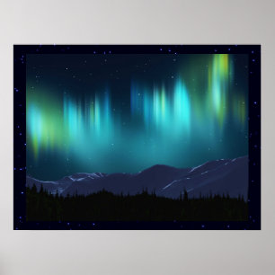 Póster Aurora Borealis