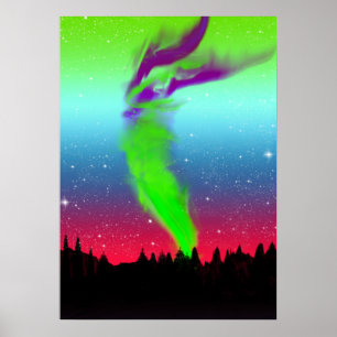 Póster Aurora Borealis