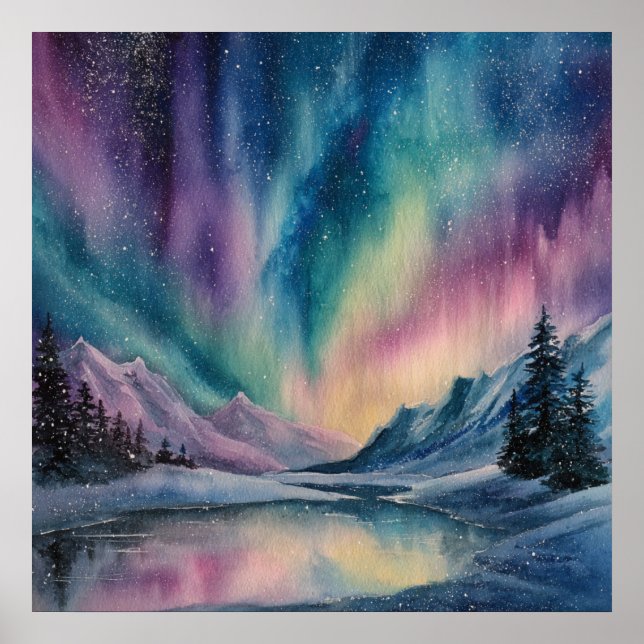 Póster Aurora Borealis (Frente)
