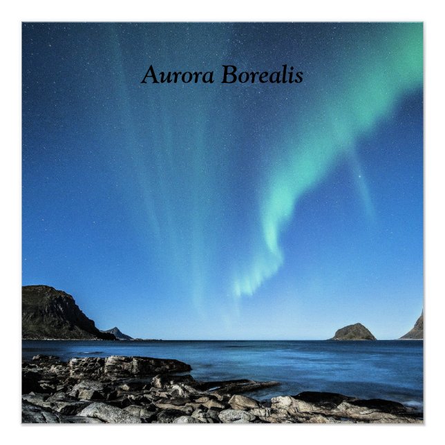 Póster Aurora Borealis, auroras boreales (Anverso)