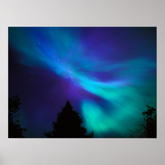 Póster Aurora Borealis | Canadá Ontario Sudbury (Frente)