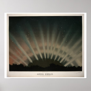 Póster Aurora Borealis de Trouvelot