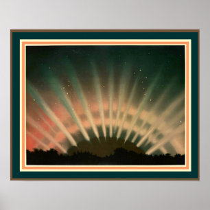 Póster Aurora Borealis de Trouvelot 16 x 20