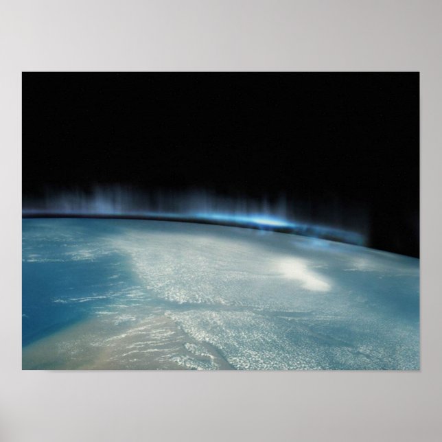Póster Aurora Borealis desde el espacio (Frente)