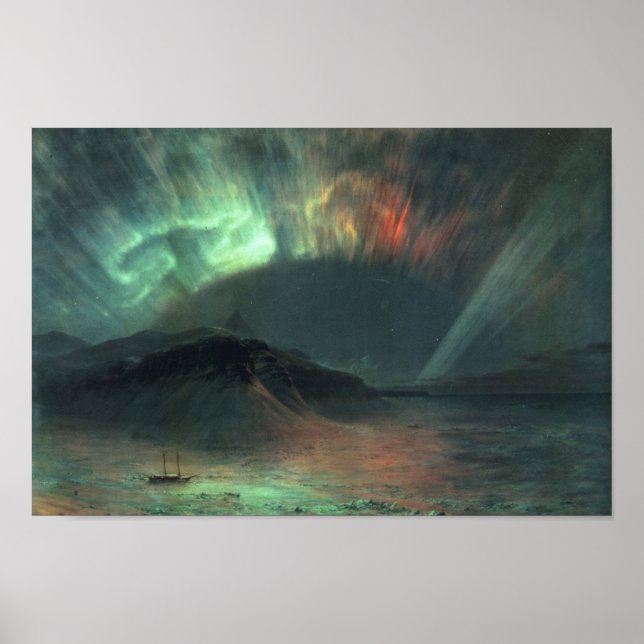 Póster Aurora Borealis Frederic Edwin Church (Frente)