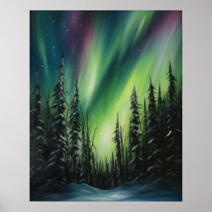 Póster Aurora Borealis Northern Lights Art Print Poster