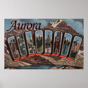 Póster Aurora, Colorado - Escenas de letras grandes